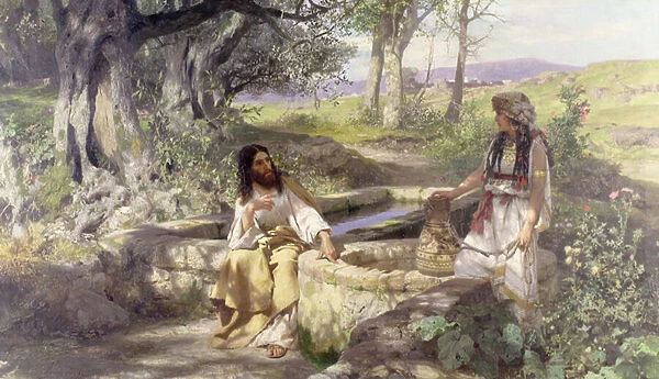 Christ and the Woman of Samaria, 1890 (oil on canvas)