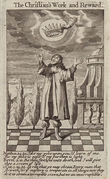 The Christians work and reward (engraving)