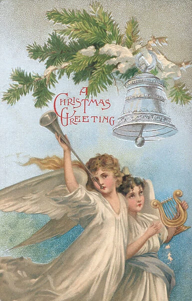 Christmas angels (chromolitho)