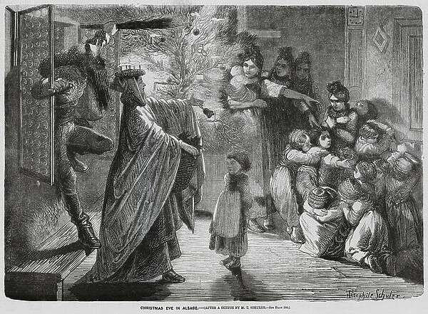 Christmas Eve in Alsace (engraving)