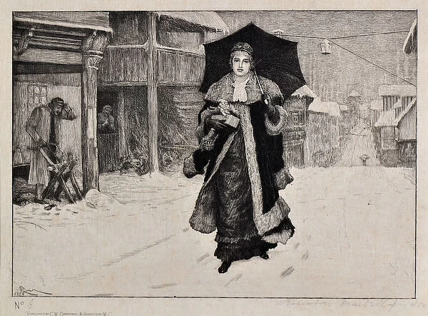 Christmas Morning, 1878 (etching)