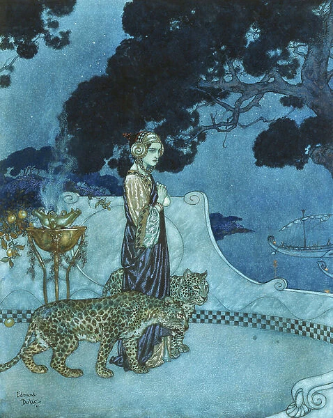 Circe, 1911 (w / c, gouache and pen and ink on paper)