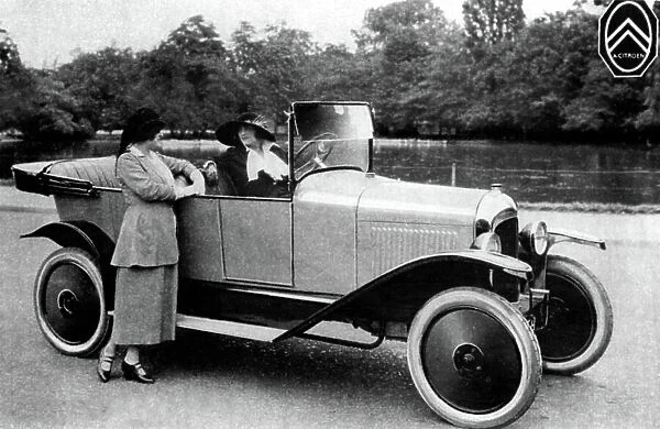 The Citroen brand launches the first French car of great series, standard 10HP A, Torpedo four places, three doors, the electric starter and electric lighting, in spring 1919