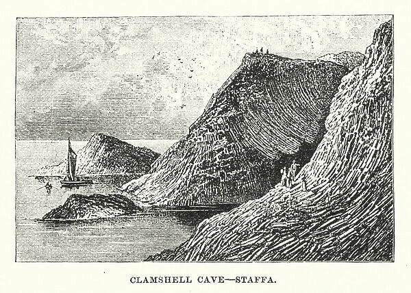 Clamshell Cave, Staffa (engraving)