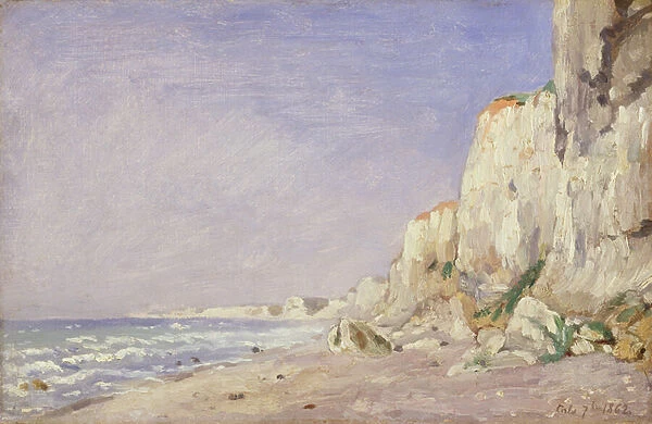 Cliffs near Dieppe, 1862 (oil on canvas)