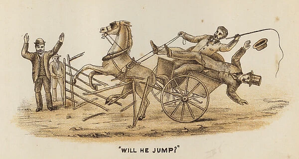 Coaches and Coaching: 'Will He Jump?'(litho)