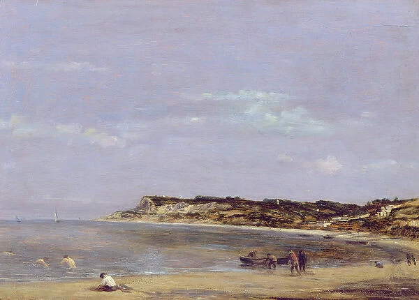 The Coast at La Heve, 1856 (oil on panel)