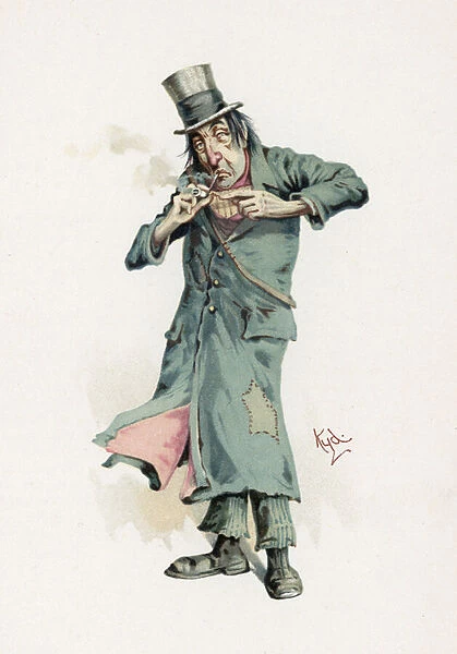 Codlin, illustration from Character Sketches from Charles Dickens, c. 1890 (colour litho)