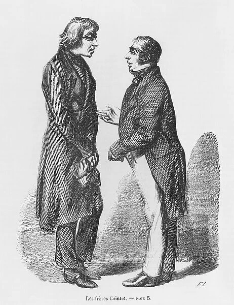 The Cointet brothers, illustration from Les Illusions perdues by Honore de Balzac