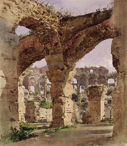 The Colosseum, Rome, 1835 (w  /  c on paper)