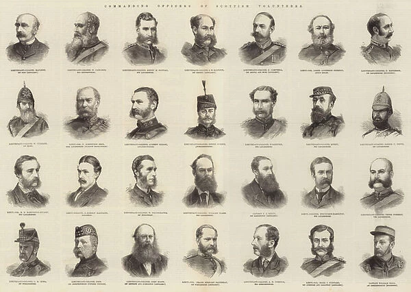 Commanding Officers of Scottish Volunteers (engraving)