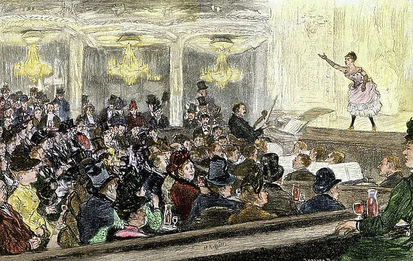 Concert in a Opera Garnier c1890 (engraving)