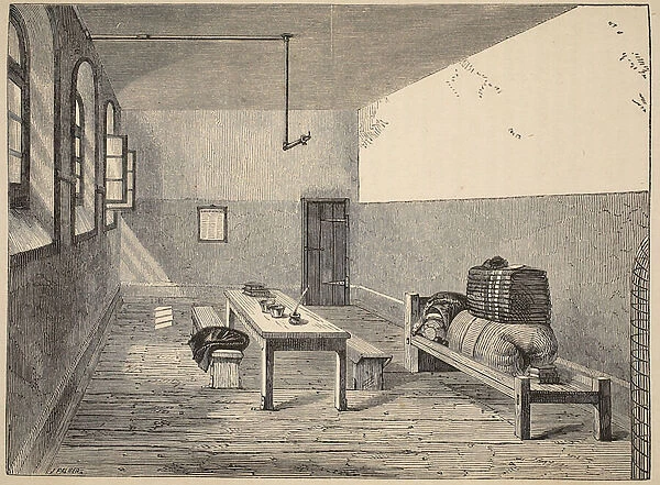 Condemned Cell, Newgate, illustration from The Criminal Prisons of London
