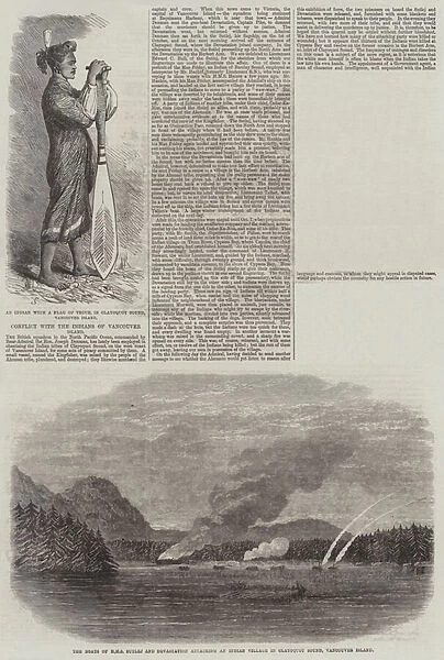 Conflict with the Indians of Vancouver Island (engraving)