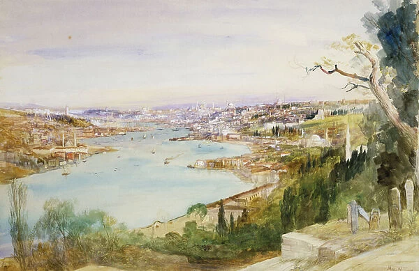 Constantinople, (pencil and watercolour heightened with white)