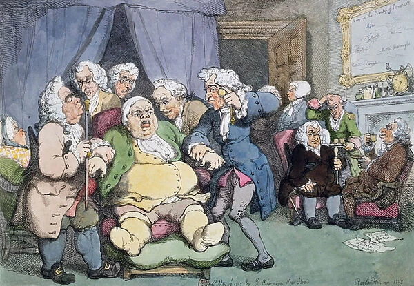The Consultation or Last Hope, 1808 (coloured engraving)
