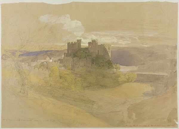 Conway Castle (graphite, w  /  c and gouache on paper mounted on card)