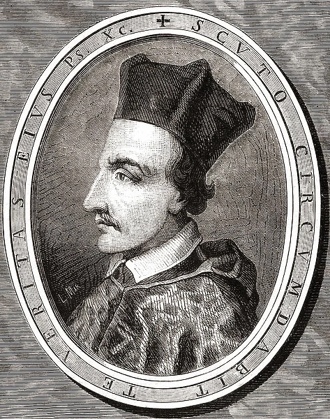 Cornelius Jansen, Bishop of Ypres, engraved by Pannemaker after Latenacci, from Histoire