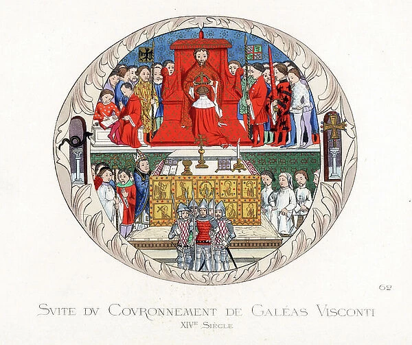 The coronation of Jean Galeas Visconti (Gian Galeazzo Visconti, 1351-1402) Duke of Milan (Italy), 14th century - Coronation of Gian Galeazzo Visconti, Duke of Milan