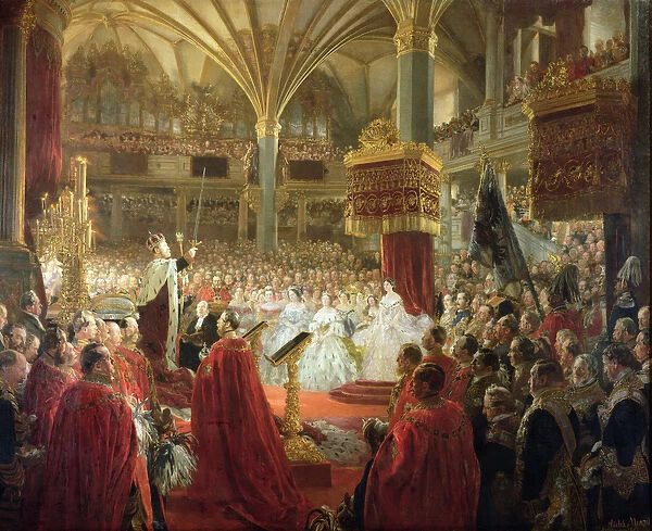 The Coronation of King William I in Koenigsberg in 1861, c. 1861  /  65 (oil on canvas)