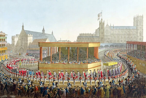 Coronation Procession of George IV, 1821 (litho)