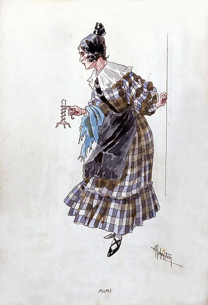 Costume of the character of Mimi for the opera 'La Boheme'