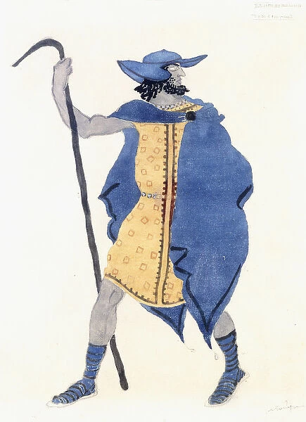 Costume design for Oedipus at Colonnus- the Stranger, c