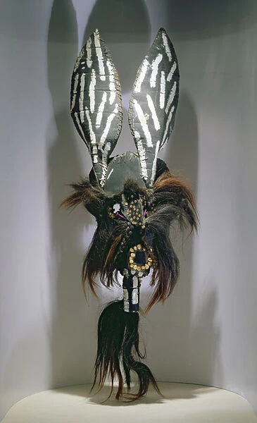 Costume mask used by the Zapotec peoples of the Oaxaca region of Mexico (mixed media