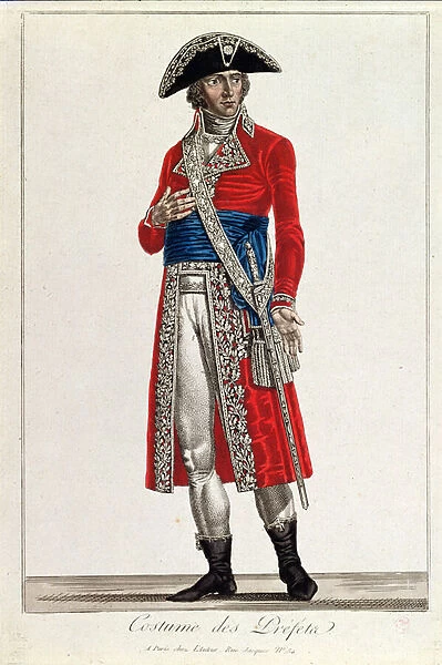 Costume of a Prefect during the period of the Consulate (1799-1804) of the First Republic