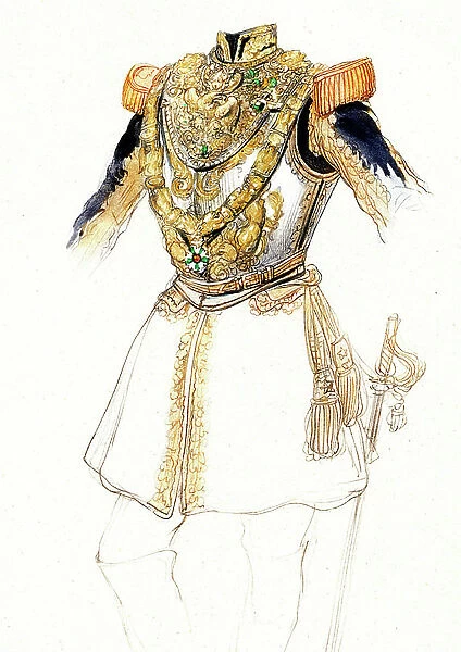 Costume project for the coronation of Napoleon III Engraving of 1886