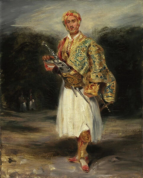 Count Demetrius de Palatiano in Suliot Costume, not dated (oil on fabric)