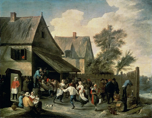 A Country Dance (oil on canvas)