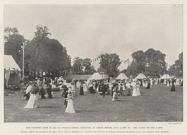 The Country Fair in Aid of Twenty-Three Charities at Sheen House, 9 and 10 July, the Scene on the Lawn (b  /  w photo)