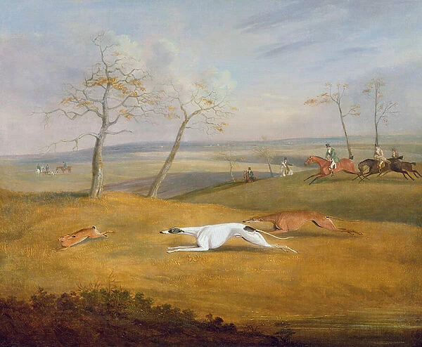 Coursing: the chase (oil on canvas) (see also 444841, 444842)