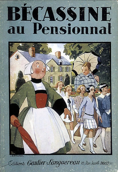 Cover of ' Becassine au sionnat', editions Gautier Langereau, 1926