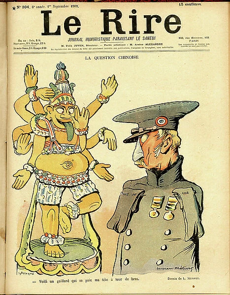 Cover of 'Le Rire', number 304, Satirique en Couleurs, 1900. 9. 1 : the chinese questions (engraving)