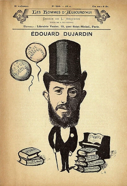 Cover of Les Hommes d'aujourd'hui, number 388,, illustration by Louis Anquetin (1861-1932): Music, Piano - Dujardin Edouard (1861-1949)