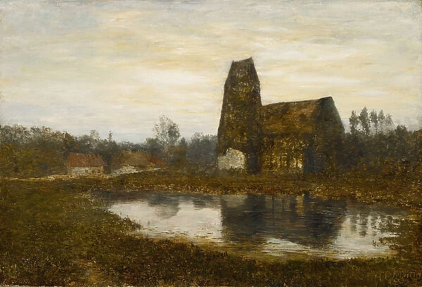 Criqueboeuf Church, Normandy, 1893 (oil on canvas)