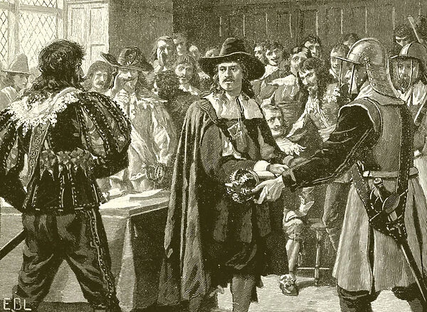 Cromwell dissolving the Long Parliament (engraving)