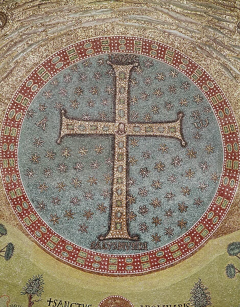 Cross (Detail of mosaics, 6th century)