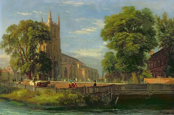 Croydon Parish Church, 1839 (oil on canvas)