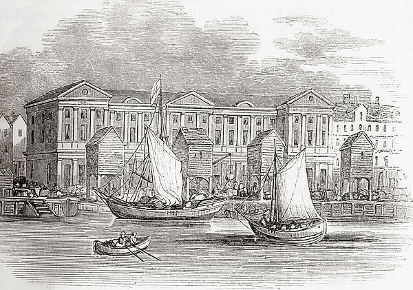 The Custom House, London, England, as it appeared before the Great Fire
