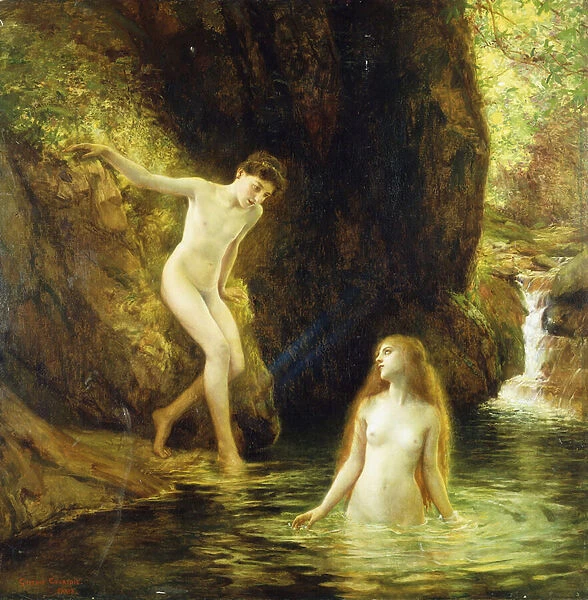 Daphnis and Chloe, (oil on canvas)
