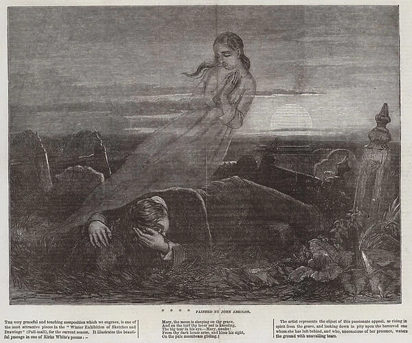 Dead Man Angel Grave Sunrise (engraving)