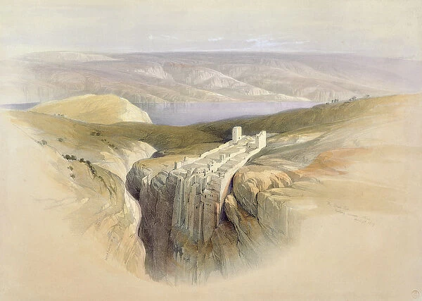 The Dead Sea looking towards Moab, April 4th 1839, plate 50 from Volume II of The
