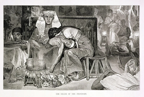 The Death of the Firstborn, 19th century (engraving on paper)
