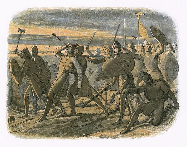 The death of Harold at the battle of Hastings