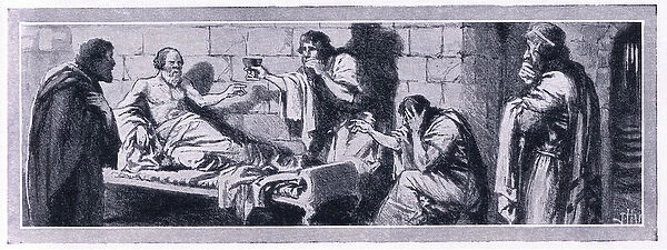 The death of Socrates, c. 1950 (litho)