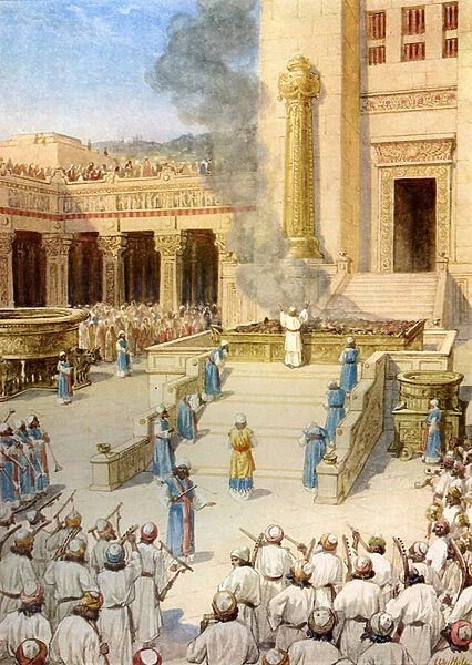 The dedication of the Temple in Jerusalem built by King Solomon - Bible