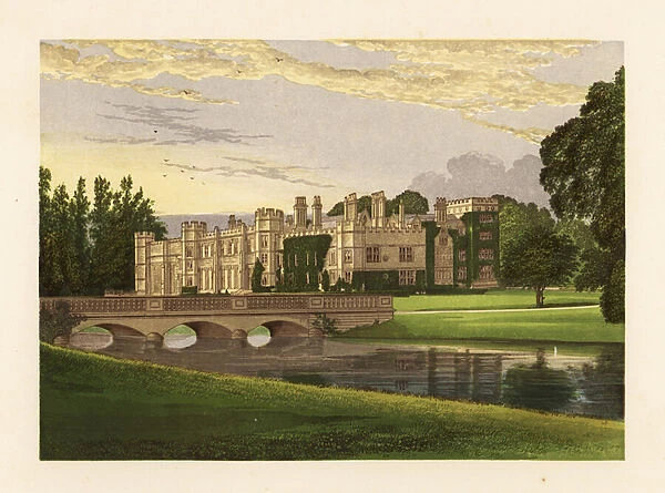Deene Park, Northamptonshire, England. 1870 (engraving)